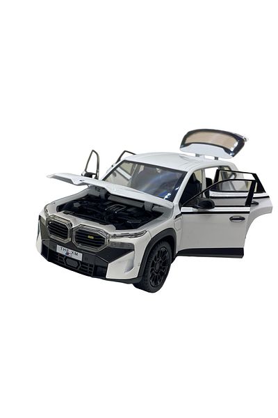 JPT Macheta metal BMW XM alb 1:24 cu fum sunet lumini deschide usi