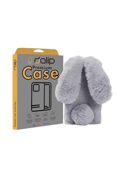 dalip Husa Funny Rabbit, pentru iPhone 13 Pro Max, Premium Puf, Gri
