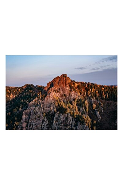 OEM Tablou Canvas, "Lumina apusului pe stanci semete", 54 x 39cm