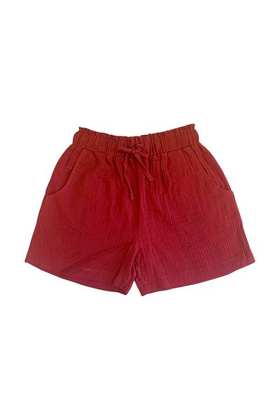 ARİNNASİDE Lace-Up Comfortable Muslin Shorts
