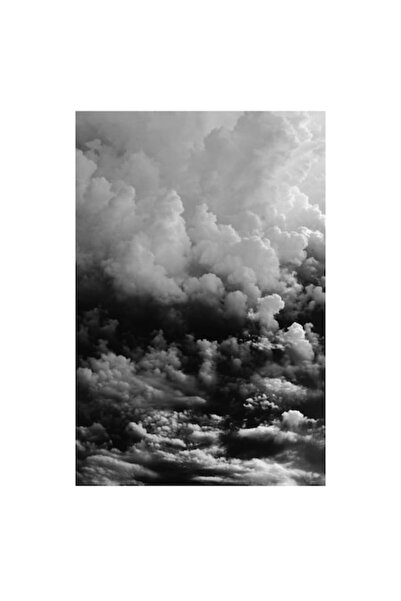 OEM Pictură pe pânză, „Dansul norilor în alb și negru”, 39 x 54cm