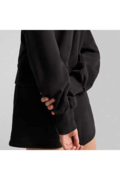 Puma Wardrobe Essentials Relaxed Kadın Siyah Sweatshirt
