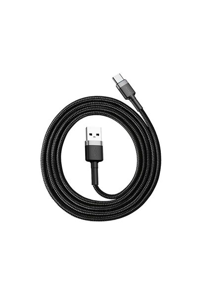 Dali Cablu de date și încărcare, USB la USB Tip-C, Cafule, 3A, 482Mbps, lungime 1m, Negru-Gri