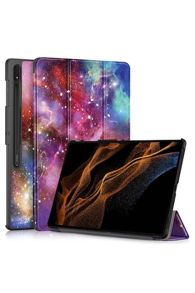 Dali Protective Flip Cover Case Compatible with Samsung Galaxy Tab S8 Ultra / S9 Ultra, FoldPro, Leat