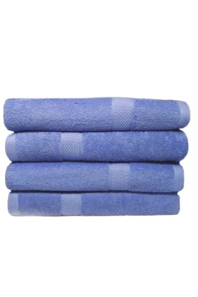 OEM Set of 4 bath towels, 100% cotton, 70x140 cm, 450 gr/sqm, dark blue