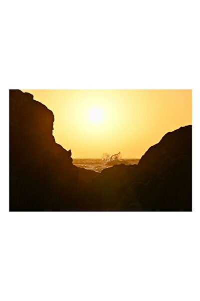 OEM Tablou Canvas, "Rasarit spectaculos intre stanci intunecate", 90 x 50cm