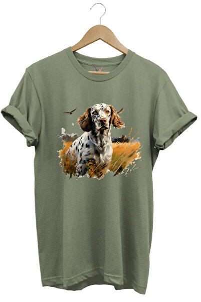WİDİ Vânătoare Vânătoare Setter englezesc Wilderness Hunter Dog 100% bumbac T...