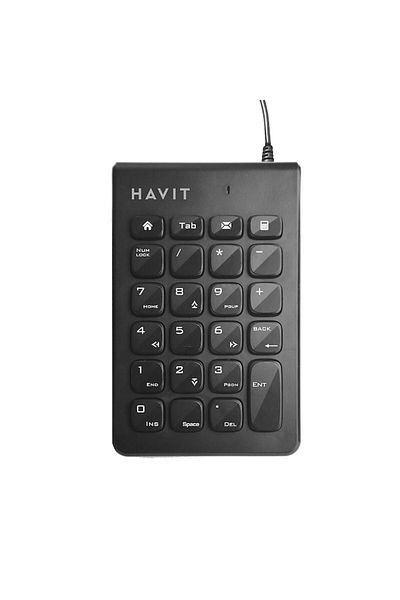 Dali Havit Numeric Keypad with USB A Connector, 1.5m Cable, 80mA, ABS, Black