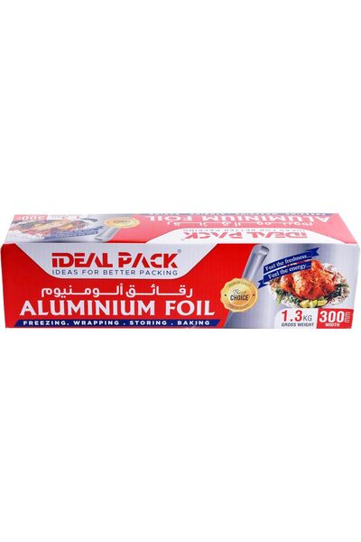Ideal Pack Aluminium Foil 1.3 kg – 30 cm Width – Heavy Duty & Multipurpose, F...
