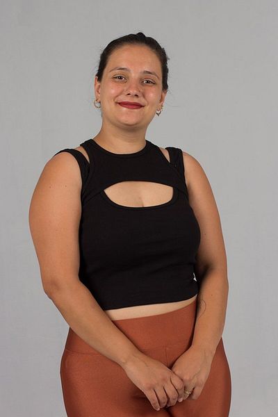 Truva XXL Plus Size Ribbed Black Crop Top: Style and Comfort in One