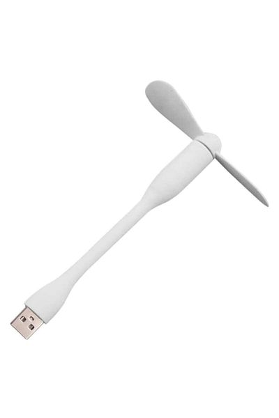Dali Portable Mini Fan for Laptop, USB A Connector, 5W, 2W, 28dB, 145x89.3x15mm, White Silicon