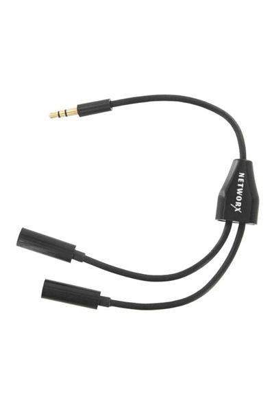 Dali Audio connector cable, splitter, Jack 3.5mm male to 2xJack 3.5mm female, 15cm length, Black