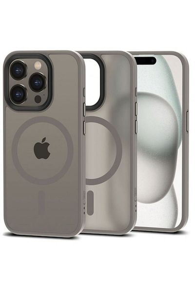 Dali Protective Case Compatible with Apple iPhone 15 Pro, Magmat, MagSafe, TPU, Grey