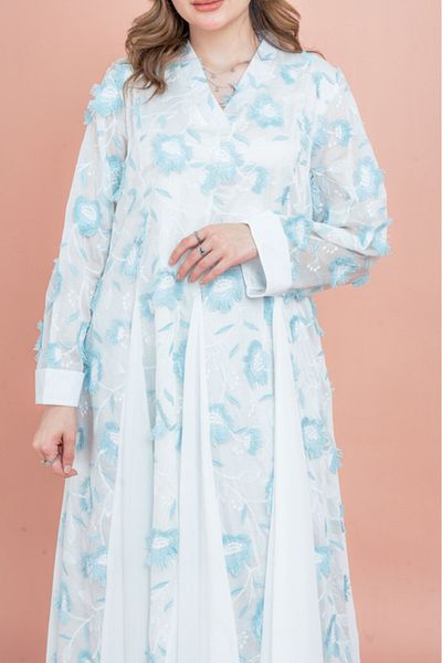 IKKXA Floral Aura Embroidered Jalabiya