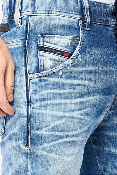 Diesel Men Regular Fit Washed Denim Shorts, Blue