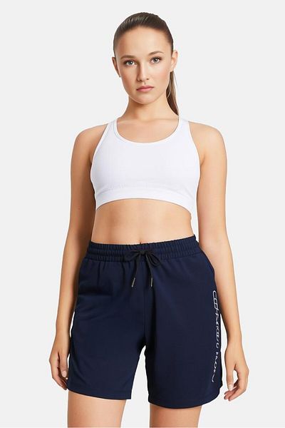 Giordano X G-Motion Women Sportswear Fit Drawstring Outdoor Shorts, Navy