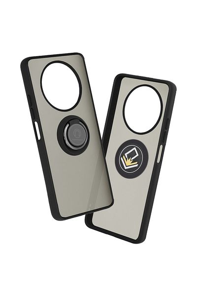 Dali Protective Case Compatible with Honor Magic 4 Lite, Glinth Series, with Magnetic Ring, TPU, Black-Tr