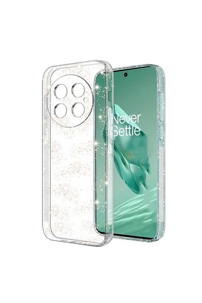 Dali Protective Case Compatible with OnePlus 13, SparkleSkin, Glitter, Silicone, Transparent