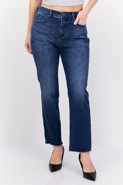 NYDJ Women Slim Fit High Rise Washed Stretchable Jeans, Navy Blue