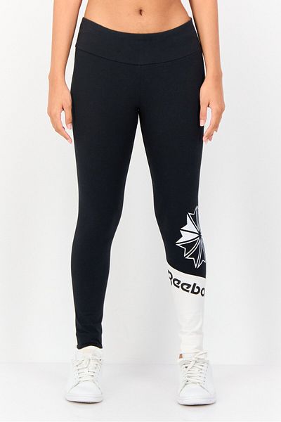 Reebok بنطال رياضي مناسب للخارج للنساء، أسود