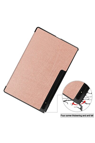 Dali Protective Flip Cover for Samsung Galaxy Tab S8 Ultra/S9 Ultra, Rose Gold