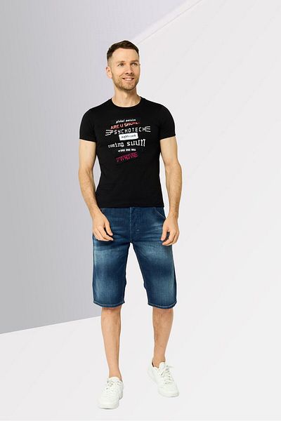 Diesel Men Crew Neck Short Sleeves Graphic Print T-Shirt, Black