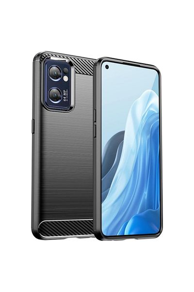 Dali Protective case compatible with Realme Narzo 50 5G, Carbon Silicone, Black