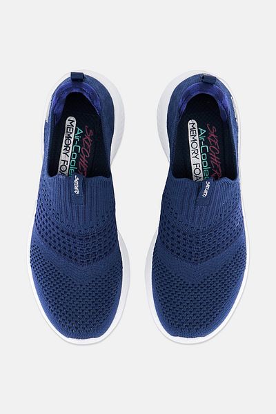 SKECHERS Women Ultra Flex 3,0 Classy Charm Slip On Outdoor Shoes, Navy