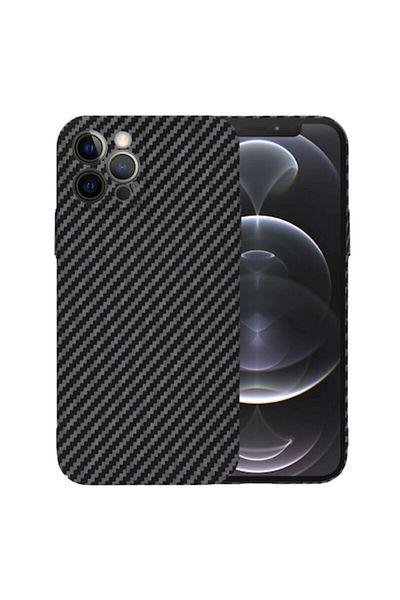 Dali Protective Case for Apple iPhone 12 Pro, Carbonite FiberShell, Polycarbonate, Carbon Design, Black