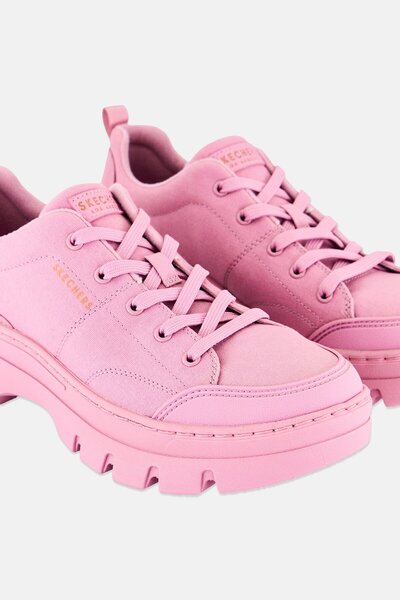 SKECHERS Women Roadies Surge Festival Groupie Lace Up Outdoor Shoes, Pink