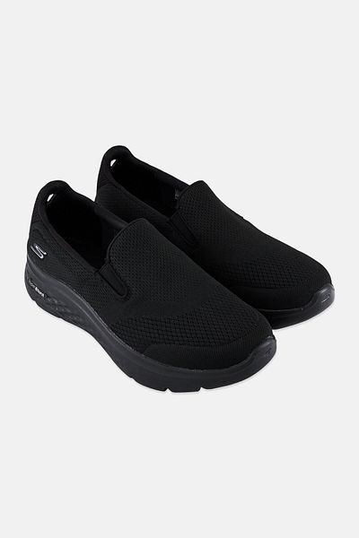 SKECHERS Men Go Walk Hyper Burst Slip On Walking Shoes, Black