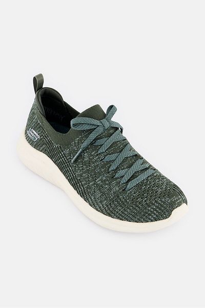 SKECHERS Women Ultra Flex 2,0 Lace Up Outdoor Shoes, Olive