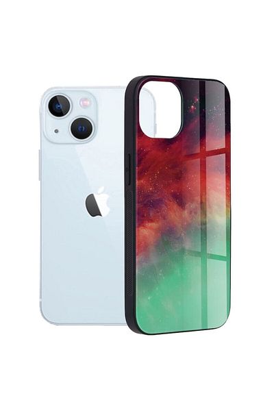 Dali Protective Case Compatible with Apple iPhone 13 Mini, Glaze Series, TPU, Fiery Ocean, Multicolor