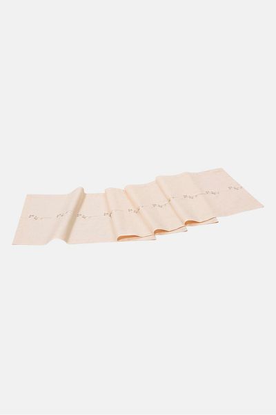 Tchibo Embroidered Table Runner 40 x 280 cm, Beige