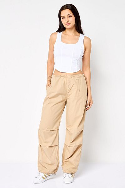Koton Women Regular Fit Solid Jogger Pants, Tan