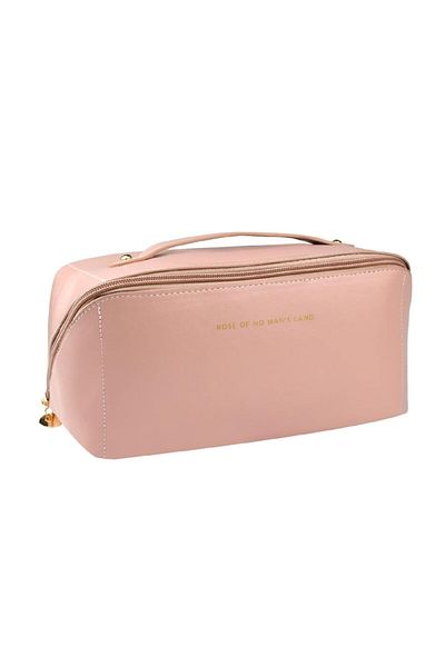 Dali Geantă organizatoare cosmetică cu mâner, extensibilă, 6 compartimente, 10.5x25x10cm, piele ecologică, Pi