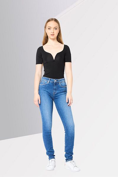 Tommy Hilfiger Women Skinny Fit Washed Stretchable Denim Jeans, Blue