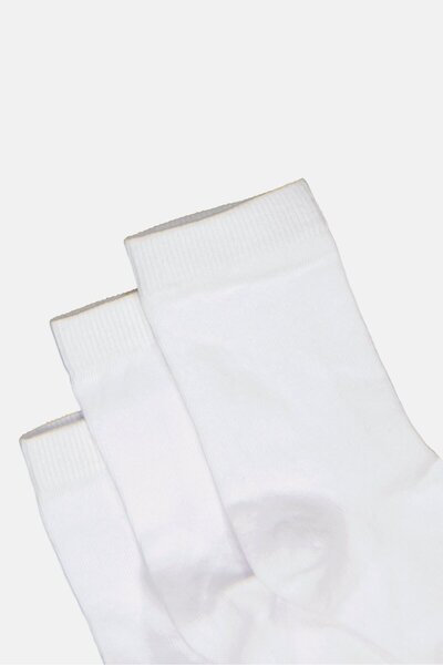 Bebe Toddlers Girl 5 Pairs Plain Ankle Socks, White