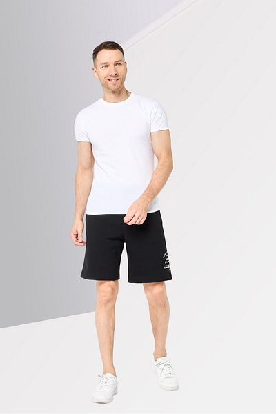 Diesel Men Graphic Print Basic Shorts, Black