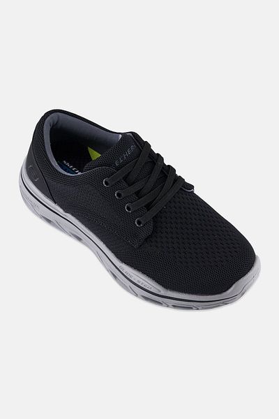 SKECHERS Men Glide Step Expected Erling Lace Up Training Shoes, Black