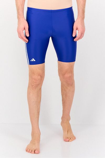 adidas Men Brand Logo Swim Jammer Board Shorts, Blue