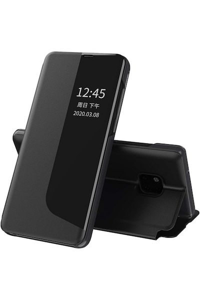dalip Husă de protecție compatibilă cu Huawei Mate 20 Pro, eFold, piele, neagră