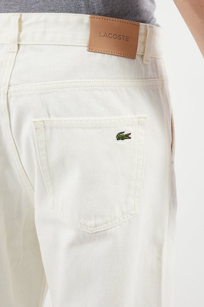Lacoste Men Slim Fit Solid Non-Stretchable Denim Jean, White