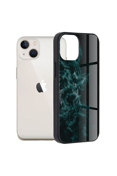 Dali Carcasă de protecție compatibilă cu Apple iPhone 13 Mini, seria Glaze, TPU, albastru Nebula, multicoloră