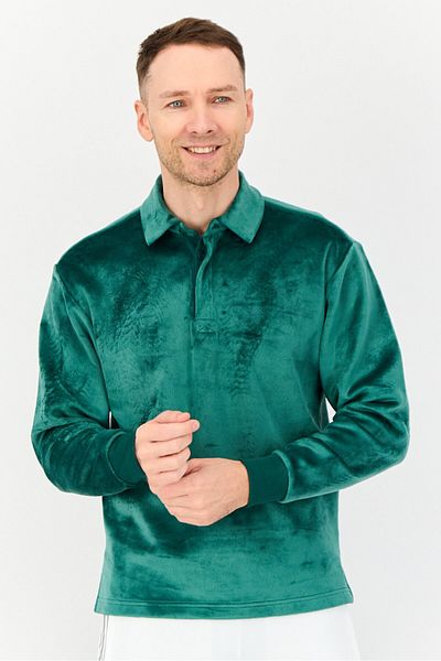 adidas Men Sportswear Fit Long Sleeve Outdoor Sweatshirt, Green