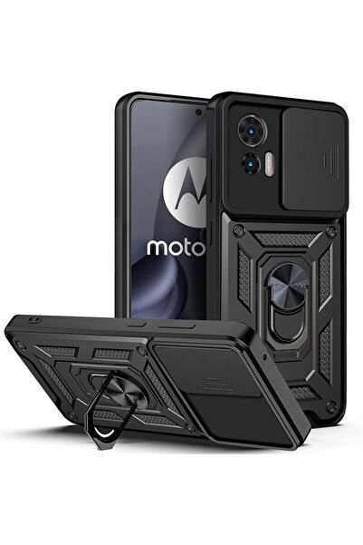 Techsuit Husă pentru Motorola Edge 30 Neo, poliuretan, neagră