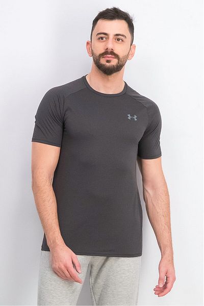 Under Armour Men Regular Fit Short Sleeves Running T-shirt, Charcoal