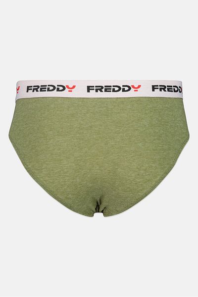 FREDDY Men 1 Pack Brand Logo Brief, Olive