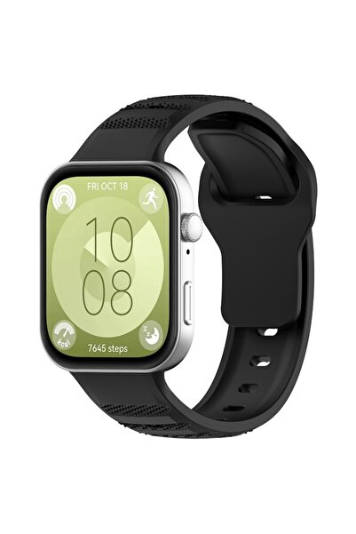 Dali Curea de ceas din silicon compatibilă cu Huawei Watch Fit 3, neagră