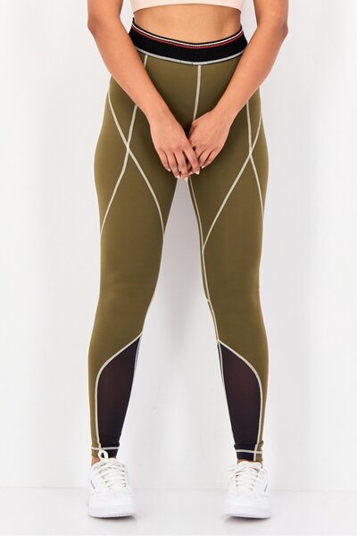 Ivy Park Women Sportswear Fit Brand Logo Outdoor Leggings, Olive